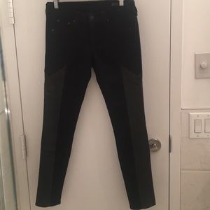 Rag & Bone Black Moto Jeans